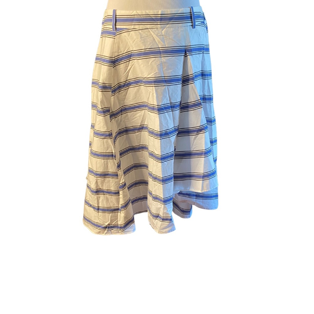 Rebecca Minkoff Misty Skirt in Santorini Blue Striped Asymmetrical Size 8 - NWT - Picture 2 of 11